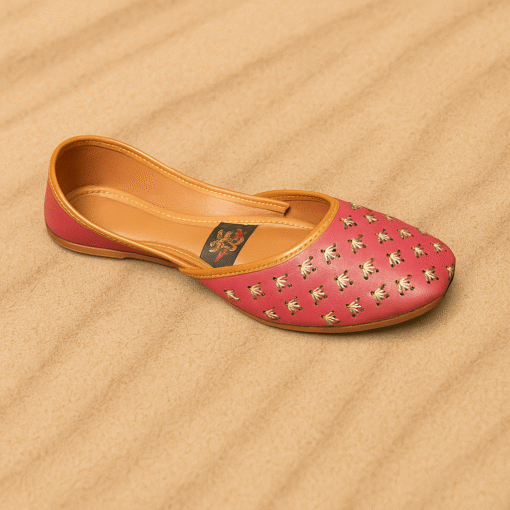 Royal Pink Handcrafted Khussa - Image 3