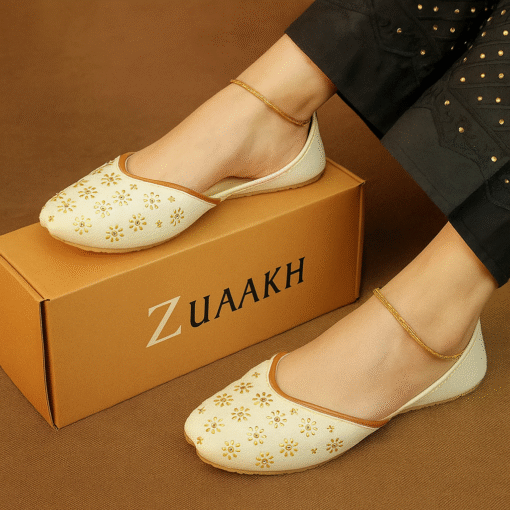 Noor-e-zuakh-Beigh – Handcrafted Gold  Tilla Khussa - Image 2