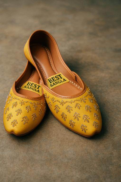 Yellow Embellished Traditional Khussa - Image 5