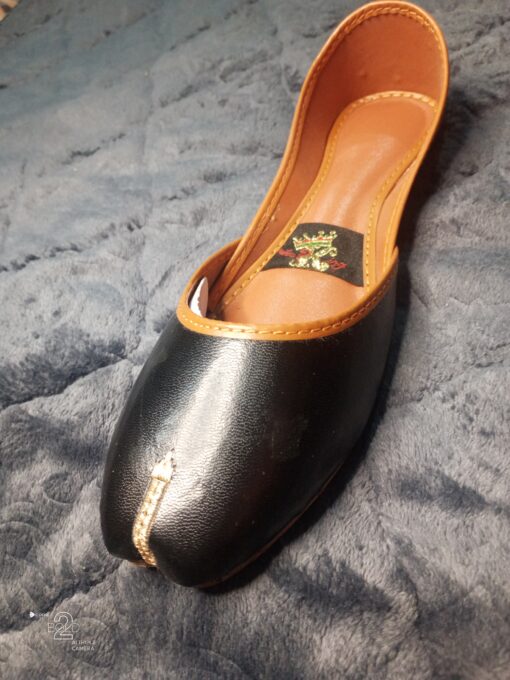 Classic Black Leather Khussa - Image 4
