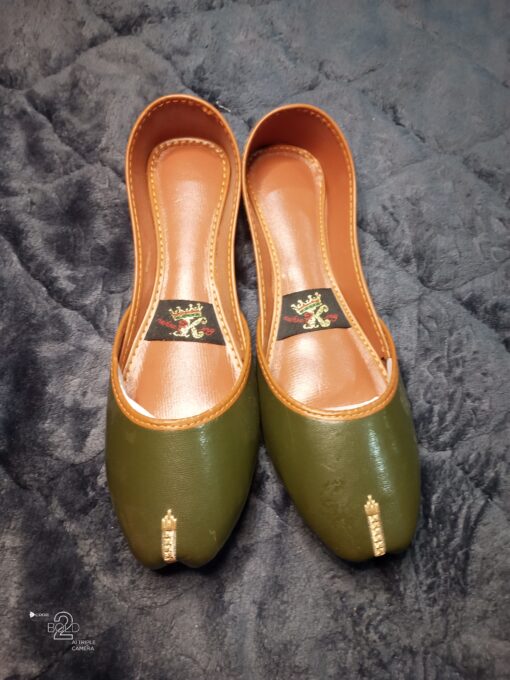 Classic Green Leather Khussa - Image 2